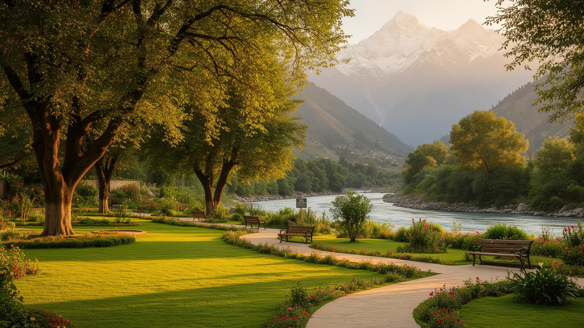 Garden panoramic view